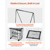 VEVOR Tennis Ball Hopper, Holds 75 Tennis Balls, Pickleball Basket Cart with Wheels for Easy Pick Up, Portable Pickleball Caddy with Heavy-Duty Construction, Handle, for Training Carrying Storage