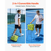 VEVOR Tennis Ball Hopper, Holds 75 Tennis Balls, Pickleball Basket Cart with Wheels for Easy Pick Up, Portable Pickleball Caddy with Heavy-Duty Construction, Handle, for Training Carrying Storage