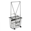 VEVOR Tennis Ball Hopper, Holds 75 Tennis Balls, Pickleball Basket Cart with Wheels for Easy Pick Up, Portable Pickleball Caddy with Heavy-Duty Construction, Handle, for Training Carrying Storage
