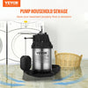 VEVOR Sump Pump, 1/2 HP 3960 GPH, Submersible Stainless Steel Water Pump, 1-1/2" NPT Discharge With 33 ft Cord, Automatic Float Switch with Piggy-back Plug, for Indoor Basement Water Basin
