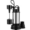 VEVOR 1.5 HP Submersible Cast Iron and Steel Sump Pump, 6000 GPH Submersible Water Pump with Integrated Vertical Float Switch, for Basement Water Basin and Flooding Area Tested to UL Standards