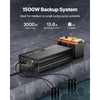 VEVOR Sump Pump Battery Backup System, 1500W, Auto Switches to Battery Inverter for Continuous Sump Pump Operation, Pure Sine Wave, LCD Display, for Basement Protection Emergency and Power Outage