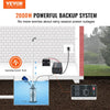 VEVOR 2000W Sump Pump Battery Backup with LCD, Automatically Shifts to Inverter Power Ensuring Uninterrupted Operation, Essential for Emergencies & Power Failures