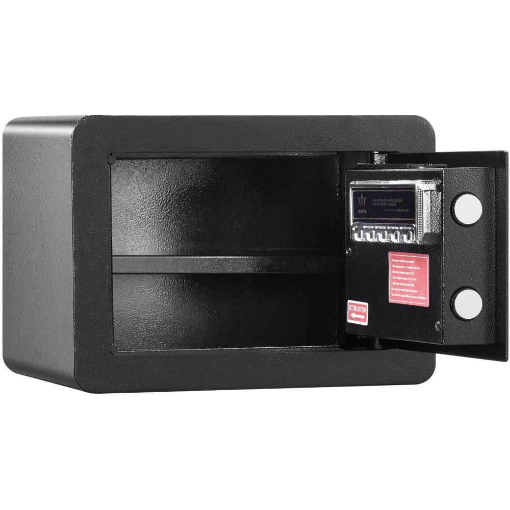 VEVOR Safe, 0.5 Cubic Feet Home Safe, Steel Security Safe with Digital Keypad and 2 Keys, Wall-Mounted Cabinet Safe Protect Cash, Gold, Jewelry, Documents for Home, Hotel, 13.8 x 9.8 x 9.8 inches