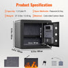 VEVOR Safe, 1.2 Cubic Feet Home Safe, Steel Security Safe with Digital Keypad and 2 Keys, Cabinet Safe with Fire-proof Bag, Protect Cash, Gold, Jewelry, Documents for Home, Hotel, 15.8x11.8x13.8 inche