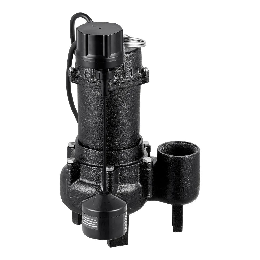 VEVOR Sewage Pump System, 1/2 HP, 4800 GPH Cast Iron Sewage Pump with Basin Kit, 120 Volt Automatic Outdoor Water/Seepage Collection and Removal System with Vertical Float Switch, 2" Discharge, Black