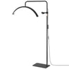 VEVOR Half Moon Light for Esthetician, 23 inch Dimmable LED Floor Lamp Lash Light for Eyelash Extensions, Arched Eyelash Lamp with Phone Holder, Remote Control, for Beauty, Skincare, Eyebrows, Tattoo