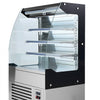 VEVOR Open Air Merchandiser, 5.4 cu. ft. 3-Tier Shelving Commercial Refrigerator, Grab and Go Fan Cooling Display Cooler, with LED Lighting, Night Curtain, Upright for Restaurants, Stores, Office