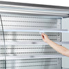 VEVOR Open Air Merchandiser, 7.5 cu. ft. 3-Tier Shelving Commercial Refrigerator, Grab and Go Fan Cooling Display Cooler, with LED Lighting, Night Curtain, Upright for Restaurants, Stores, Office