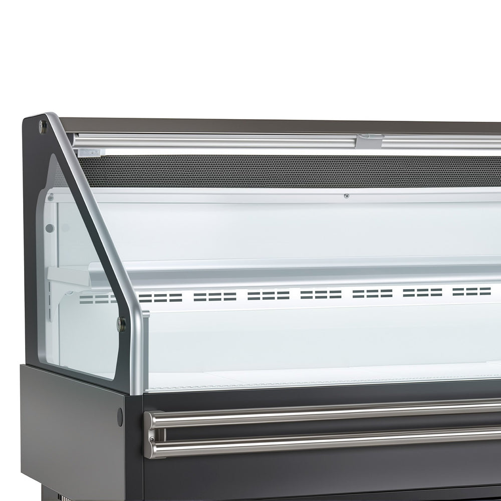 VEVOR Open Air Merchandiser, 4.6 cu. ft. Shelving Commercial Refrigerator, Grab and Go Fan Cooling Display Cooler, with LED Lighting, Night Curtain, Horizontal for Restaurants, Stores, Office