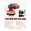 VEVOR 5-Inch Cordless Random Orbital Sander 300W Brushless Orbital Sander, 4000-10000RPM 7 Speeds Electric Palm Sanders with 10PCS Sandpapers & Dust Collection Bag for Woodworking Detailing Sanding