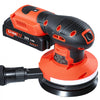 VEVOR 5-Inch Cordless Random Orbital Sander 300W Brushless Orbital Sander, 4000-10000RPM 7 Speeds Electric Palm Sanders with 10PCS Sandpapers & Dust Collection Bag for Woodworking Detailing Sanding