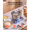 VEVOR Dough Mixer 5.3 Quart Electric Dough Maker with Ferment Function, for Pizza Pasta Sourdough Noodle, 304 Stainless Steel Bowl, Timer, Face-up Control Panel, Household Dough Kneading Machine
