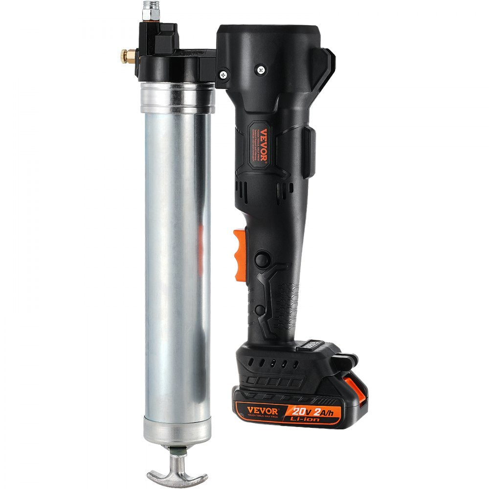 VEVOR Cordless Grease Gun, 20-Volt, 10,000 PSI, 39" Long Hose, Electric Grease Gun Kit Professional High Pressure Battery Powered Grease Gun with Carrying Case, Battery and Charger Included, Black