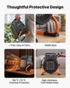 VEVOR Greenhouse Heater, 1500W Electric PTC Space Heater with Thermostat, Fan, Low & High Heat Modes, 15° Adjustable Angle, Overheat Protection, for Grow Tent, Greenhouse, Flower Room, Home Office