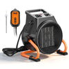 VEVOR Greenhouse Heater, 1500W Electric PTC Space Heater with Thermostat, Fan, Low & High Heat Modes, 15° Adjustable Angle, Overheat Protection, for Grow Tent, Greenhouse, Flower Room, Home Office