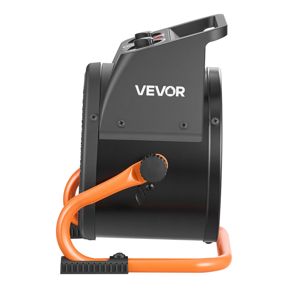 VEVOR Greenhouse Heater, 1500W Electric PTC Space Heater with Thermostat, Fan, Low & High Heat Modes, 15° Adjustable Angle, Overheat Protection, for Grow Tent, Greenhouse, Flower Room, Home Office