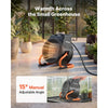 VEVOR Greenhouse Heater, 1500W Electric PTC Space Heater with Fan, Low & High Heat Modes, 15° Adjustable Angle, Overheat Protection, Portable for Grow Tent, Small Greenhouse, Flower Room, Home Office