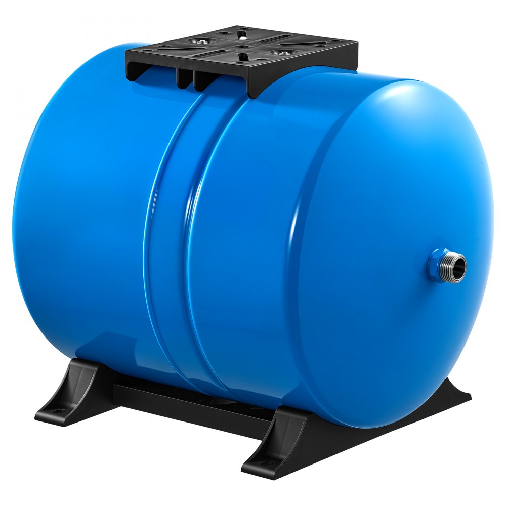 VEVOR 14-Gallon Horizontal Well Pressure Tank, Pre-Charged Pressurized Water Tank for Well Pumps, Heavy-Duty Carbon Steel Water Storage Container for Home, School, Farm & Irrigation Systems