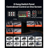 VEVOR 6 Gang Switch Panel RGB Circuit Control Box Backlight Auto-Dimmable, for 12-24V Car Truck Boat ATV UTV SUV, Toggle Momentary Strobe 3 Mode, 1440W 60A, Multifunctional Relay System, Waterproof
