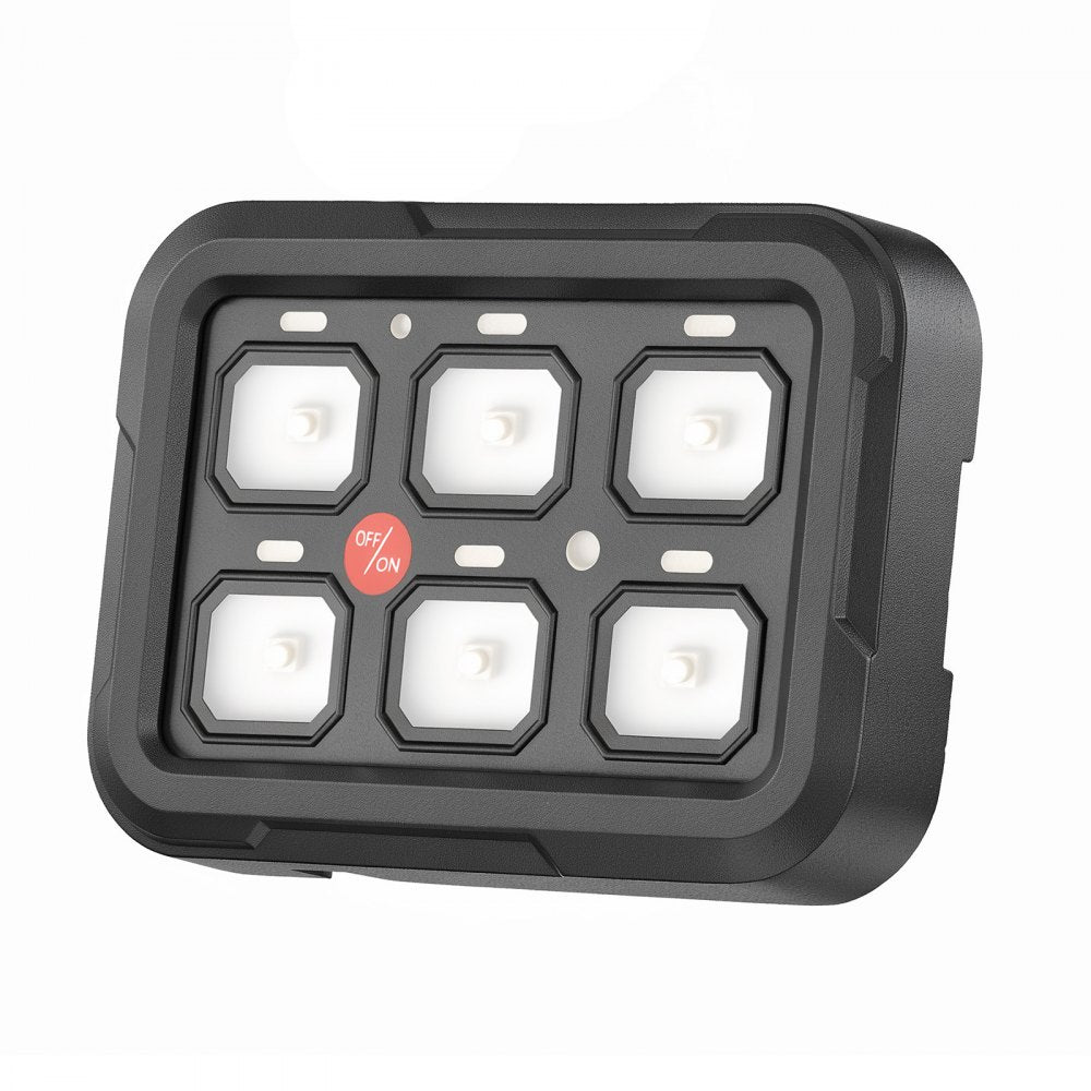 VEVOR 6 Gang Switch Panel RGB Circuit Control Box Backlight Auto-Dimmable, for 12-24V Car Truck Boat ATV UTV SUV, Toggle Momentary Strobe 3 Mode, 1440W 60A, Multifunctional Relay System, Waterproof