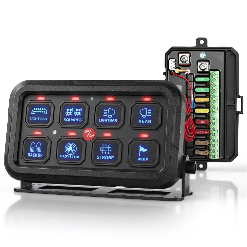 Vevor Switch Panel 8 Gang Wireless Remote Circuit Control for 12-24V Vehicles New