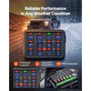 VEVOR 12 Gang Wireless Switch Panel Circuit Control 165 ft Remote Range, for 12-24V Car Truck Pickup Boat UTV SUV, RGB Auto-Dimmable, Toggle Momentary Strobe, 1920W 80A Relay System, Waterproof