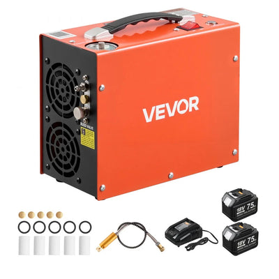 Vevor PCP Air Compressor Cordless 4500 PSI Portable Airgun Compressor with Dual 18V 7.5Ah Batteries New