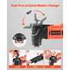 VEVOR Cordless Oscillating Tool, 20V Oscillating Multi Tool Kit with 6 Variable Speeds 8500 - 17000 OPM, 3.2° Oscillation Angle, 2.0Ah Battery Pack & Charger, 12PCS Saw Accessories & LED Work Light