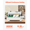 VEVOR Continuous Bag Band Sealing Machine, 0.24-0.47 in/6-12 mm Seal Width, Horizontal Band Sealer Machine with Digital Temperature Control, Carbon Steel Bag Sealer for 0.02-0.8 mm Plastic Bags Films