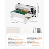 VEVOR Continuous Bag Band Sealing Machine, 0.24-0.47 in/6-12 mm Seal Width, Horizontal Band Sealer Machine with Digital Temperature Control, Carbon Steel Bag Sealer for 0.02-0.8 mm Plastic Bags Films