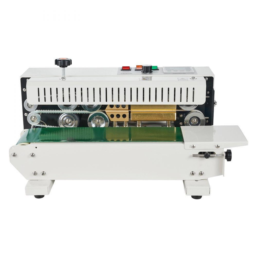 VEVOR Continuous Bag Band Sealing Machine, 0.24-0.47 in/6-12 mm Seal Width, Horizontal Band Sealer Machine with Digital Temperature Control, Carbon Steel Bag Sealer for 0.02-0.8 mm Plastic Bags Films