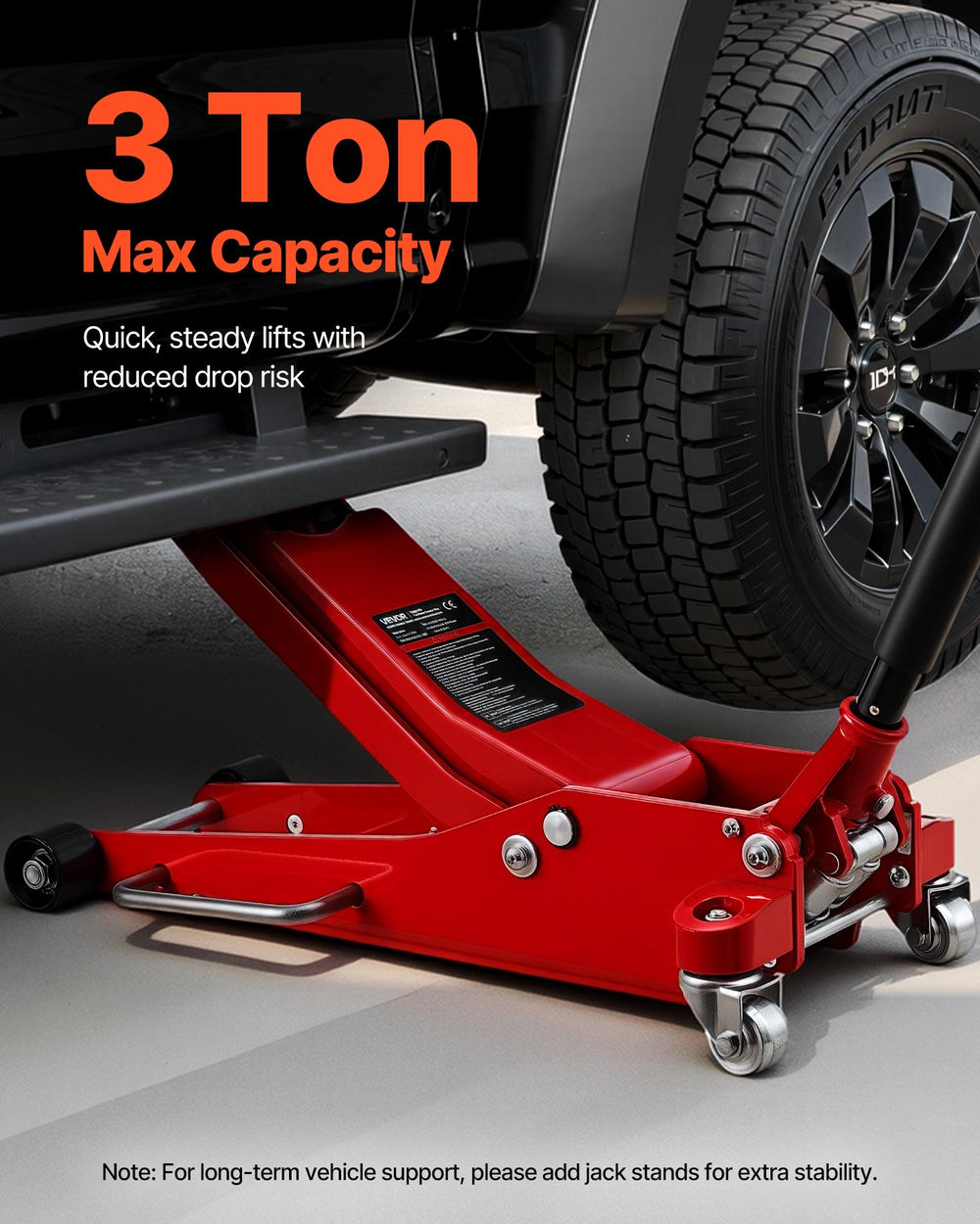 VEVOR Low Profile Floor Jack image - angle view 4