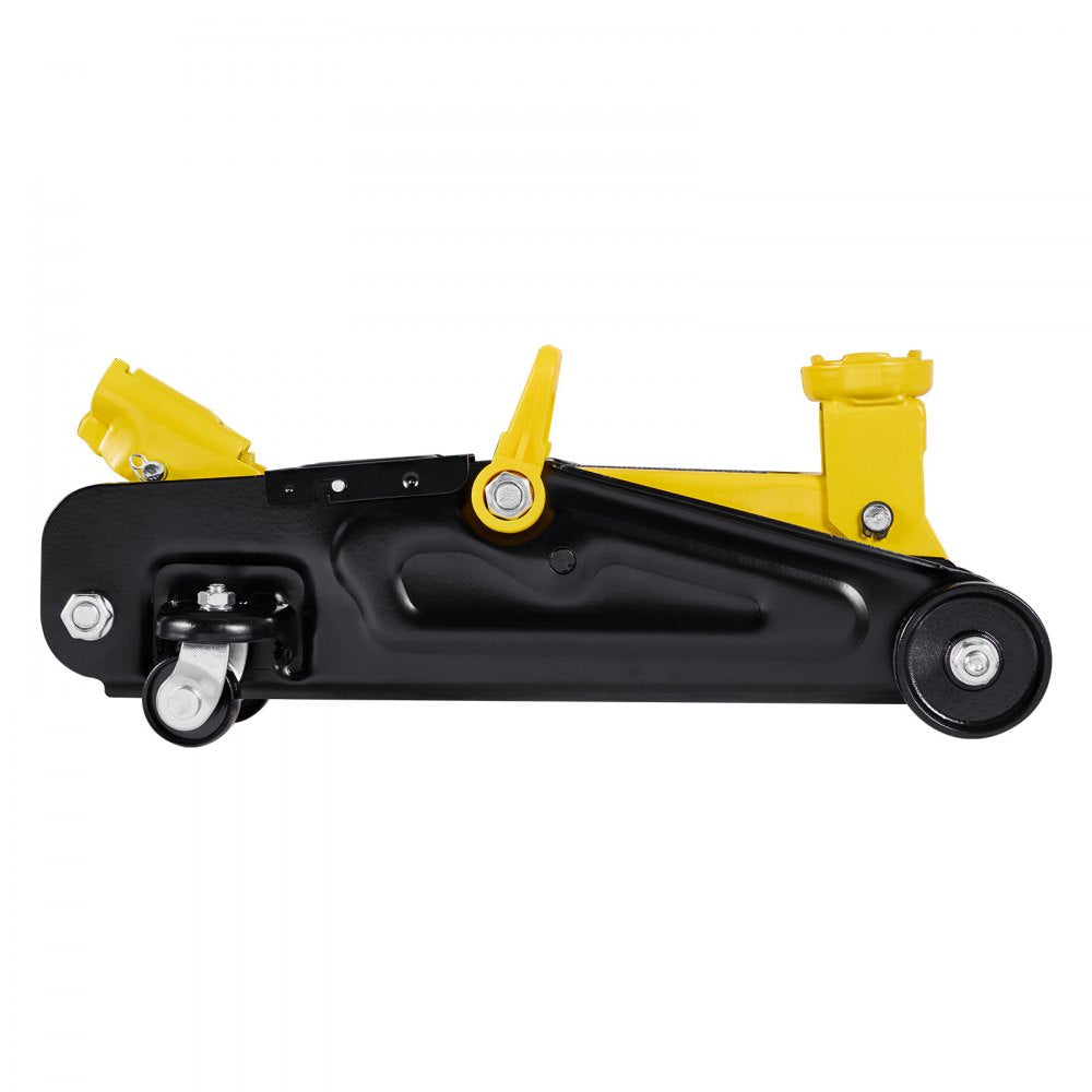 VEVOR Low Profile Floor Jack, 1.5 Ton (3300 lbs) Capacity, Steel Racing Floor Jack with Single Piston Quick Lift Pump, Hydraulic Trolley Car Lift for Sports Cars, Sedans, Lifting Range 5.1-12.2 Inches