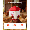 VEVOR Automatic Chicken Feeder & Waterer Set, 5 Gallon/40 Pounds, Rain Proof Hanging Poultry Feeder with Water Cup No Waste, Automatic Gravity, Avoid Small Animals, Suitable for Chicken, Duck, Turkey