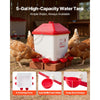 VEVOR Automatic Chicken Feeder & Waterer Set, 5 Gallon/40 Pounds, Rain Proof Hanging Poultry Feeder with Water Cup No Waste, Automatic Gravity, Avoid Small Animals, Suitable for Chicken, Duck, Turkey