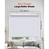 VEVOR Cordless Roller Shades, 34 x 72 in, Pull Down Blackout Blinds for Windows Room Darkening, Thermal Insulated, Easy to Install, Blackout Roller Shades for Bedroom, Bathroom, Home, Office, White