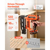 VEVOR Cordless Finish Nailer 20V 16GA Straight Cordless Nailer with Battery, Drives 1-1/4" to 2-1/2" Nails, with 1500 Nails, 2.0Ah Lithium-Ion Battery and Charger, with Ergonomic Handle, Lightweight