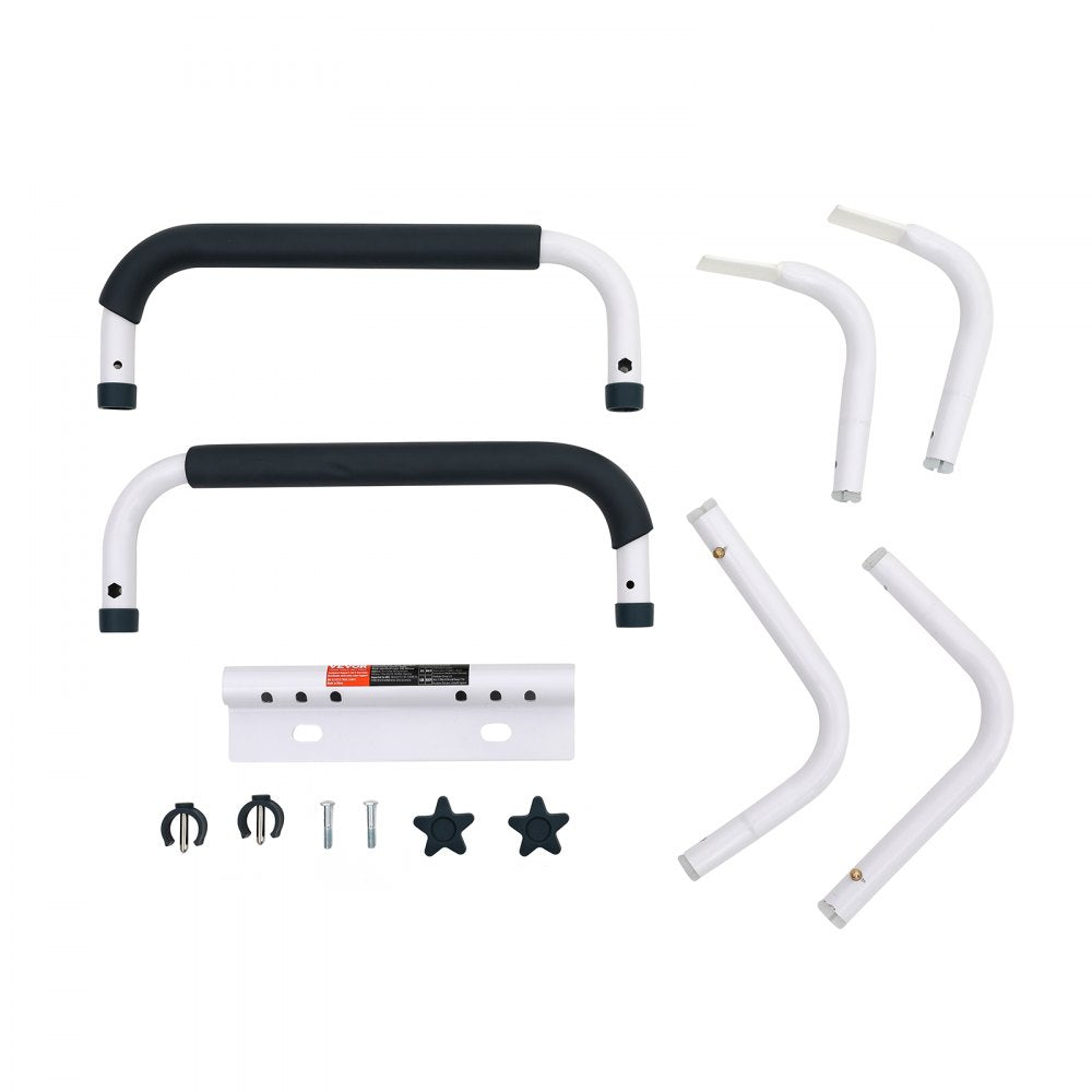 VEVOR Toilet Safety Rail, 300LBS Capacity Toilet Seat Frame, Adjustable Width Fit Most Toilets, Easy Installation, Toilet Handles Grab Bars with Padded Armrests for Handicap, Disabled, Seniors