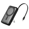 VEVOR Magnetic Power Bank, 10000 mAh Battery Pack, Wireless MagSafe-Compatible Portable Charger, with Smart LED Display, Foldable Stand, Fast Charging for iPhone16/15/14/13/12 Series, Samsung, Huawei