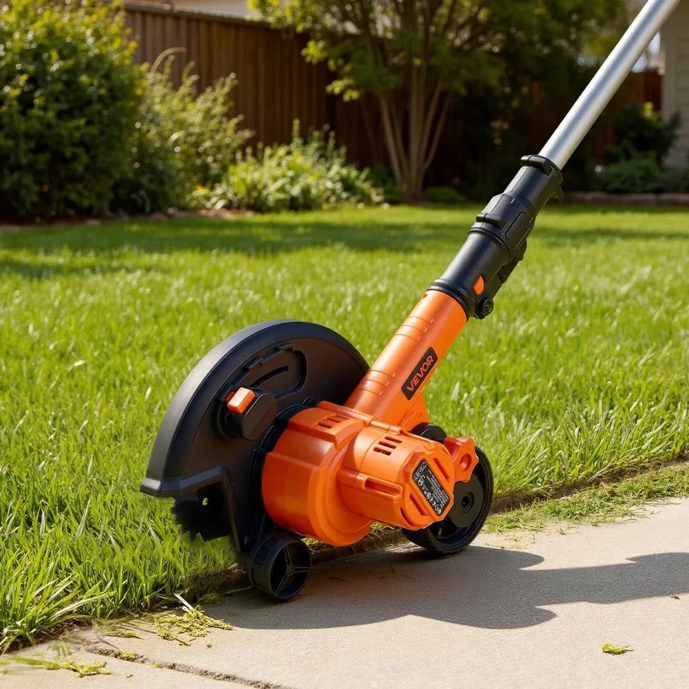 VEVOR Lawn Edger, 8.8-inch Blade Length, Battery Powered Cordless Edger Lawn Tool, with 3-Position Blade Depth, 4000 mAh Battery and Charger Included, for Lawns, Driveways, Yards, and Sidewalk Edges