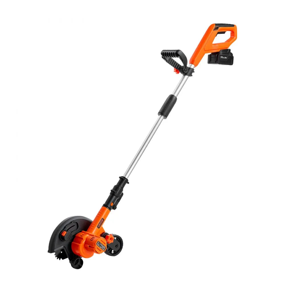 VEVOR Lawn Edger, 8.8-inch Blade Length, Battery Powered Cordless Edger Lawn Tool, with 3-Position Blade Depth, 4000 mAh Battery and Charger Included, for Lawns, Driveways, Yards, and Sidewalk Edges