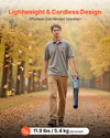VEVOR cordless leaf blower - lightweight and cordless design feature graphic
