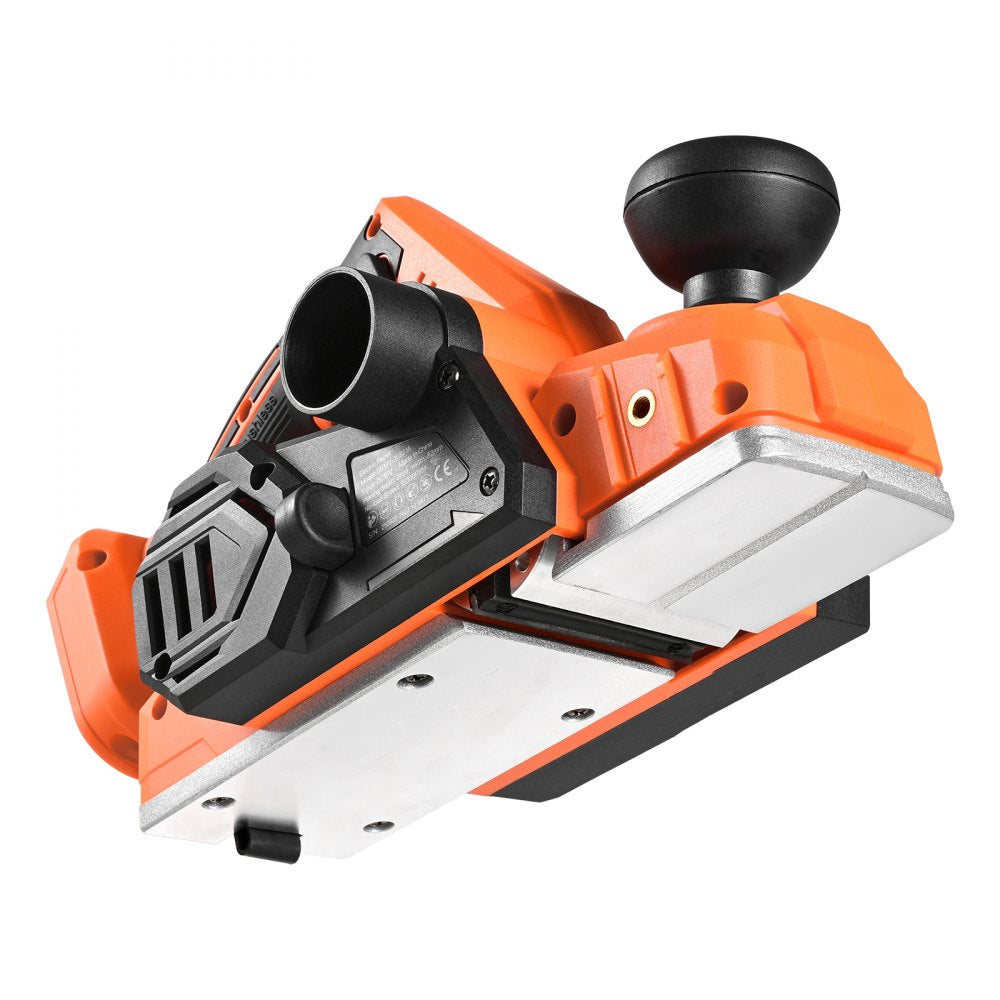 VEVOR Cordless Handheld Planer, 3-1/4-Inch Cut Width, 15000 RPM Electric Hand Wood Planer with Brushless Motor, Adjustable Cut Depth for Woodworking, Compatible with VEVOR 18V Battery (Bare Tool Only)