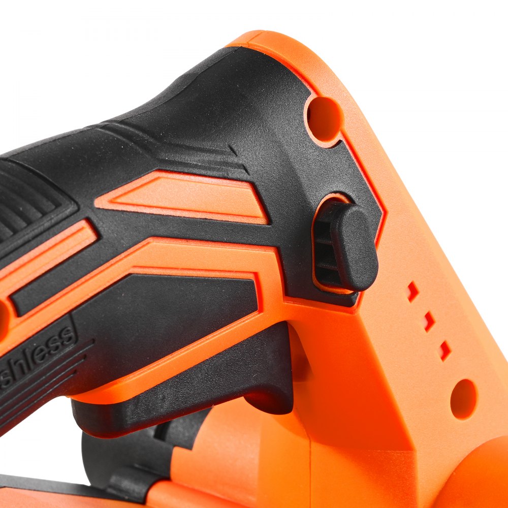VEVOR Cordless Handheld Planer, 3-1/4-Inch Cut Width, 15000 RPM Electric Hand Wood Planer with Brushless Motor, Adjustable Cut Depth for Woodworking, Compatible with VEVOR 18V Battery (Bare Tool Only)
