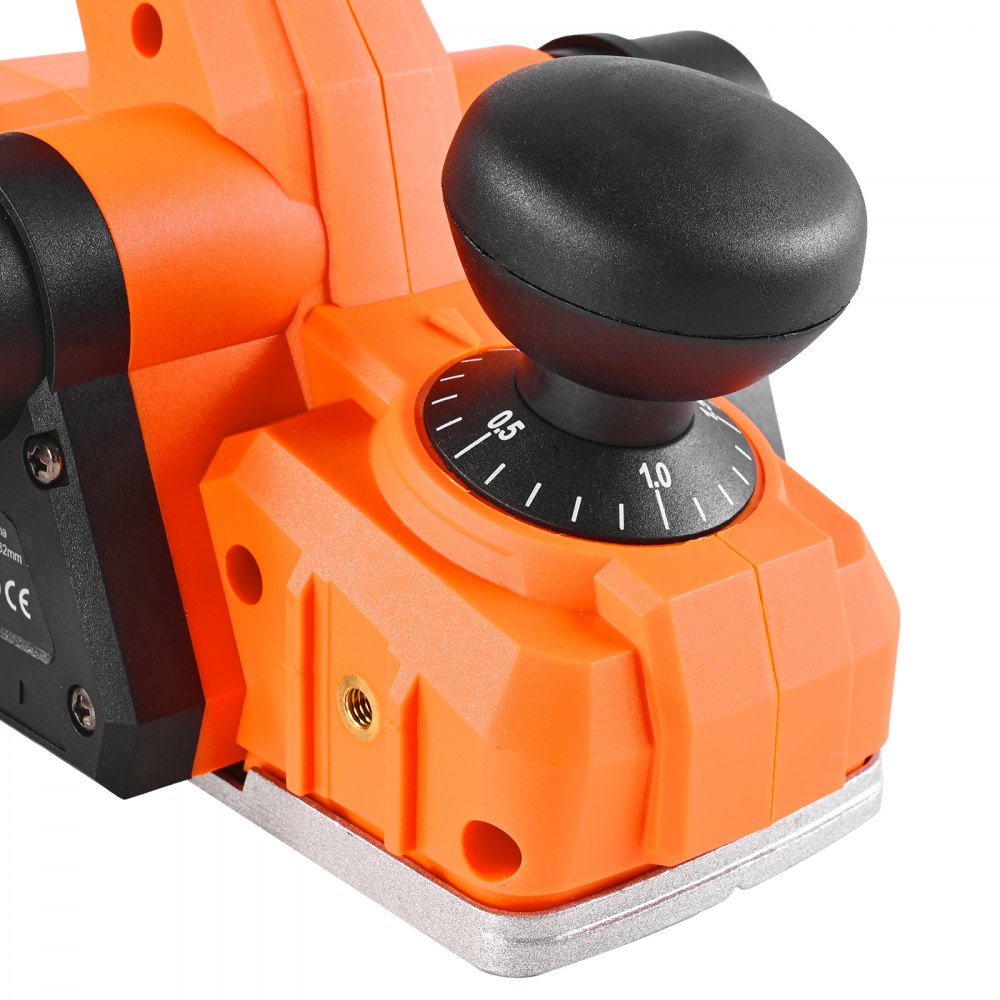 VEVOR Cordless Handheld Planer, 3-1/4-Inch Cut Width, 15000 RPM Electric Hand Wood Planer with Brushless Motor, Adjustable Cut Depth for Woodworking, Compatible with VEVOR 18V Battery (Bare Tool Only)