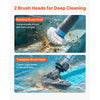 VEVOR Handheld Pool Vacuum, 8.5 GPM Cordless Spa Hot Tub Vacuum with Extension Pole and 2 Brush Heads, 60 Mins Running Time, for Small Debris, Sand, Rechargeable Pool Cleaner for Above Ground Pools