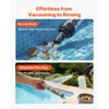 VEVOR Handheld Pool Vacuum, 8.5 GPM Cordless Spa Hot Tub Vacuum with Extension Pole and 2 Brush Heads, 60 Mins Running Time, for Small Debris, Sand, Rechargeable Pool Cleaner for Above Ground Pools