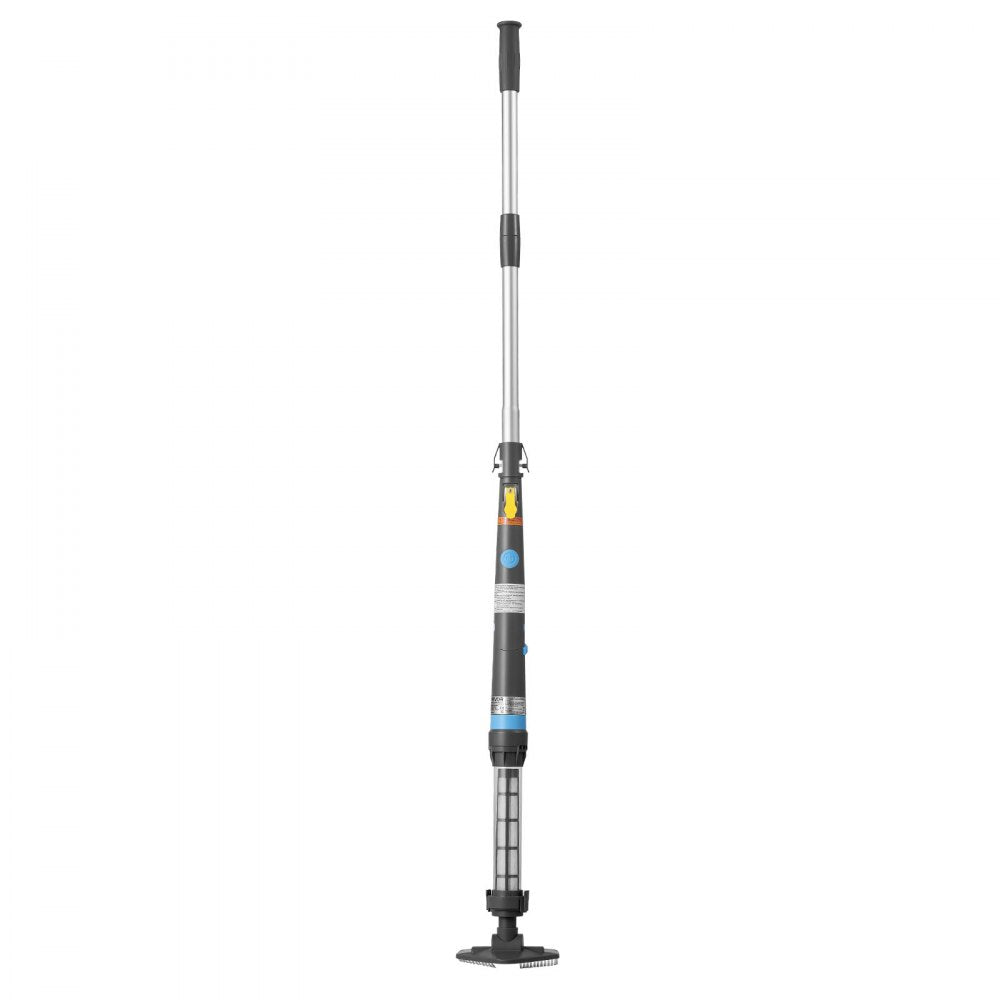 VEVOR Handheld Pool Vacuum, 8.5 GPM Cordless Spa Hot Tub Vacuum with Extension Pole and 2 Brush Heads, 60 Mins Running Time, for Small Debris, Sand, Rechargeable Pool Cleaner for Above Ground Pools