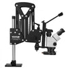 VEVOR Multi-Directional Microscope with Spring Bracket Micro Inlaid Mirror, for Diamond Setting Jewelry Making Engraving, 7X-45X Continuous Magnification, Jewelry Microscope with Adjustable LED Light